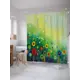 Шторка для ванной комнаты JoyArty sc_21132 200x180см цвет красный