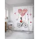 Шторка для ванной комнаты JoyArty sc_28153 200x180см цвет красный