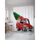 Шторка для ванной комнаты JoyArty sc_24128 200x180см цвет красный