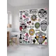 Шторка для ванной комнаты JoyArty sc_20613 200x180см цвет красный