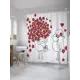Шторка для ванной комнаты JoyArty sc_31505 200x180см цвет красный