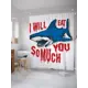 Шторка для ванной комнаты JoyArty sc_19821 200x180см цвет синий