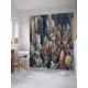 Шторка для ванной комнаты JoyArty sc_9618 200x180см цвет серый серебристый
