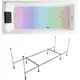 Прямоугольная ванна Lavinia Boho One S3-3701007P литьевой акрил 170x70 см, с металлическим каркасом, подголовником и хромотерапией