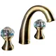 Смеситель для раковины Boheme Flora 317-FL двухвентильный цвет бронза