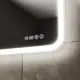 Зеркало с часами и LED подсветкой BAUEDGE Stil 1200x70см BS12070.CL