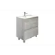 Тумба Comforty Верона-75 дуб белый, с раковиной