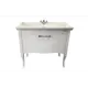 Тумба Comforty Павия-100 белый, с раковиной