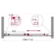 Душевая дверь Belbagno Acqua-BF-1-110-C-Cr 195x110см