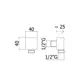 Водорозетка Paffoni 1/2" НР латунь ZACC238CR