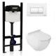 Комплект инсталляция с унитазом Valsir KIT Vswm 7317 Slim P1 с кнопкой цвет белый