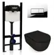 Комплект инсталляция с унитазом Valsir KIT Vscr 7334NEMT Slim P1 с кнопкой цвет хром