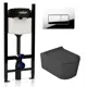 Комплект инсталляция с унитазом Valsir KIT Vscr 5486NEMT Slim P1 с кнопкой цвет хром