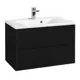 Тумба под раковину подвесная Акватон Римини 80 1A226701RN950 79см цвет черный