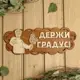 Табличка для бани 31×11.5 см Держи градус!