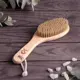 Щётка для сухого массажа Доляна с ручкой 255×8 см натуральная щетина