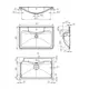 Раковина накладная Belbagno BB700/455-LV-MR-ALR 70см