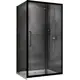 Душевой уголок Abber AG30130BH-S100B прямоугольник 100x130см черный профиль эффект стекла прозрачный