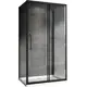 Душевой уголок Abber AG30160BH-S80B-S80B прямоугольник 80x160см черный профиль эффект стекла прозрачный