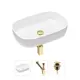 Накладная раковина Lavinia Boho Bathroom Sink Slim 21520074 фарфор 54 см с донным клапаном и металлическим сифоном