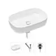 Накладная раковина Lavinia Boho Bathroom Sink Slim 21520070 фарфор 54 см с донным клапаном и металлическим сифоном