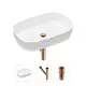 Накладная раковина Lavinia Boho Bathroom Sink Slim 21520085 фарфор 54 см с донным клапаном и металлическим сифоном
