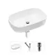 Накладная раковина Lavinia Boho Bathroom Sink 21520015 фарфор 54 см с донным клапаном и металлическим сифоном