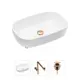 Накладная раковина Lavinia Boho Bathroom Sink 21520052 фарфор 54 см с донным клапаном и металлическим сифоном