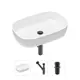 Накладная раковина Lavinia Boho Bathroom Sink Slim 21520091 фарфор 54 см с донным клапаном и металлическим сифоном