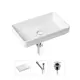Накладная раковина Lavinia Boho Bathroom Sink Slim 21520124 фарфор 55 см с донным клапаном и металлическим сифоном