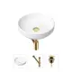 Накладная раковина Lavinia Boho Bathroom Sink Slim 21520172 фарфор 40 см с донным клапаном и металлическим сифоном