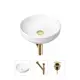 Накладная раковина Lavinia Boho Bathroom Sink Slim 21520202 фарфор 40 см с донным клапаном и металлическим сифоном