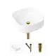Накладная раковина Lavinia Boho Bathroom Sink Slim 21520245 фарфор 40 см с донным клапаном и металлическим сифоном