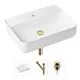 Накладная раковина Lavinia Boho Bathroom Sink Slim 21520364 фарфор 60 см с донным клапаном и металлическим сифоном