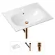 Врезная раковина Lavinia Boho Bathroom Sink 21520463 фарфор 60 см с донным клапаном и металлическим сифоном