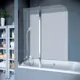 Шторка для ванной комнаты Koller Pool QP95 right chrome,grape 140x115см цвет бесцветный прозрачный