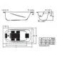 Прямоугольная ванна BLB B75LTH001 handles сталь 180x80см