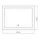 Зеркало для ванной Azario LED-00002297 с подсветкой 100x80см