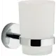Стакан для зубных щеток Aquanet 00210783 стекло цвет хром