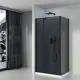 Душевой уголок Black & white 812900G квадрат 90x90см черный профиль эффект стекла тонированный