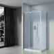 Душевой уголок Black & white 8181000CC квадрат 80x100см хромированный профиль эффект стекла прозрачный