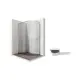 Душевой уголок Ambassador 11011103L-MA1 1/4 круга 80x120см хромированный профиль эффект стекла прозрачный