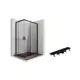 Душевой уголок Ambassador 11011205R-ST7 прямоугольник 80x120см черный профиль эффект стекла прозрачный