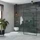 Душевая перегородка Benetto BEN_002_BL_C 97x195см черный профиль