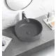 Раковина накладная Abber bequem AC2100MG 46см цвет серый/серебристый