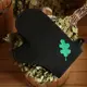 Рукавица для бани с аппликацией Дубовый лист черный 5290333