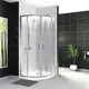 Душевой уголок Belbagno UNO-195-R-2-100-CH-CR 1/4 круга 100x100см серебро профиль эффект стекла структурный