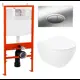 Комплект инсталляция с унитазом Cezares Stylus CZR-513-TH-RCZR2316SCBB026BB051CR с клавишей смыва цвет белый