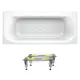 Прямоугольная ванна Sanitana BLB Universal Duo S302027AH000000N_B75QAH001N сталь 170x75 см с шумоизоляцией и ножками