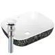 Раковина накладная Bauedge BAU Stil BH1141 50 см выпуск клик-клак цвет белый/черный/кремовый